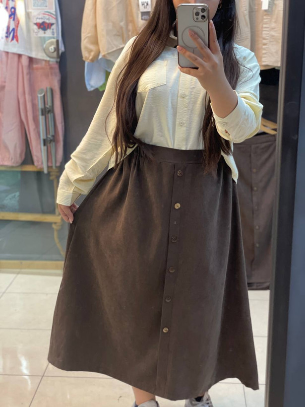 دامن زنانه جلو دگمه دار